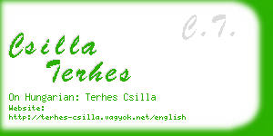 csilla terhes business card